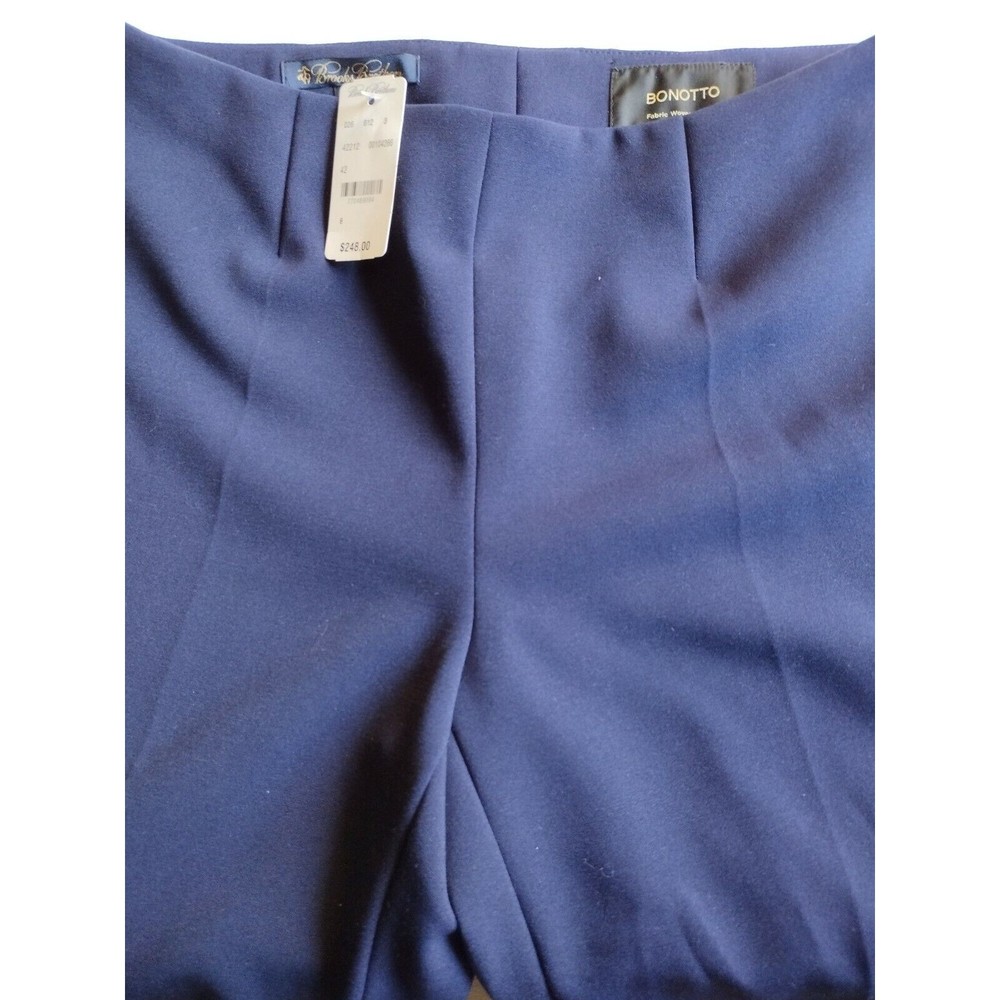 BONOTTO Fabric Woven in Italy. Navy Blue Pants Size 6.   (26)